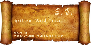 Spitzer Valéria névjegykártya